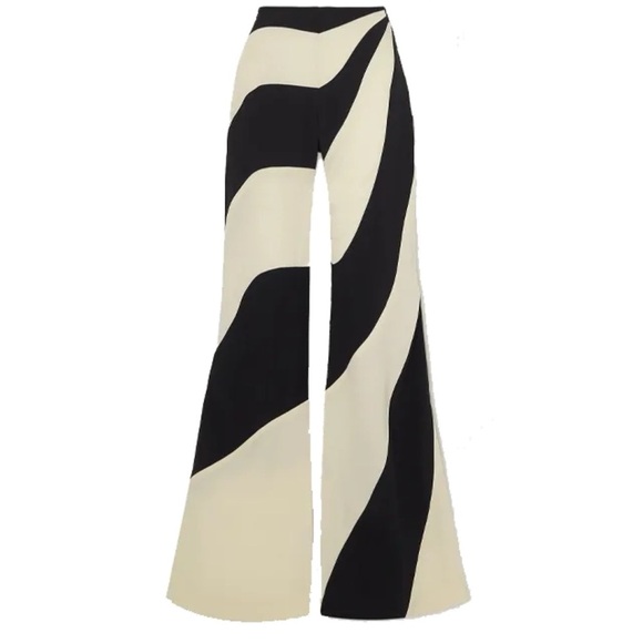 Taller Marmo Largo Mar Striped Crepe Flared Pants - Picture 2 of 11